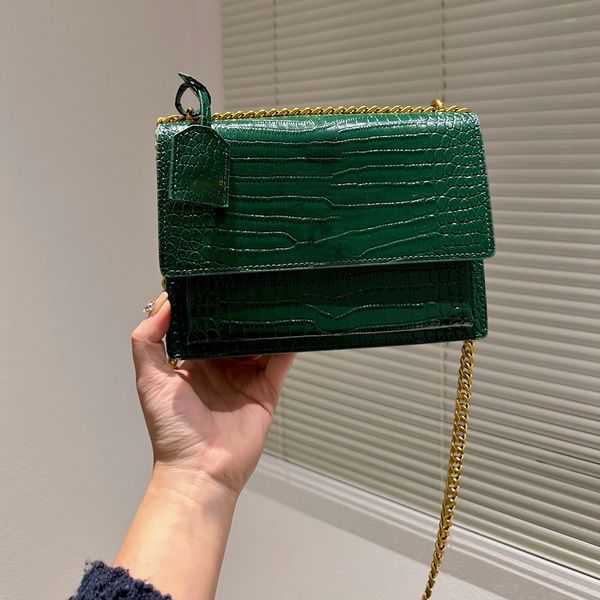 

shopping tote bags designer bag mini sunset bags genuine leather shoulder handbag 5a woman crossbody chain handbags