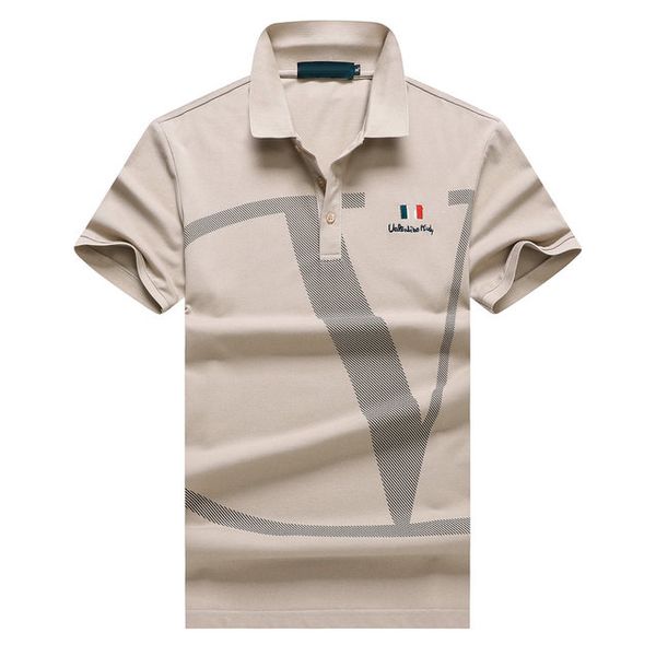 

mens polos shirts designer t shirt high street embroidery solid color lapel polos printing quality cottom clothing tees polos plus size bad, White;black