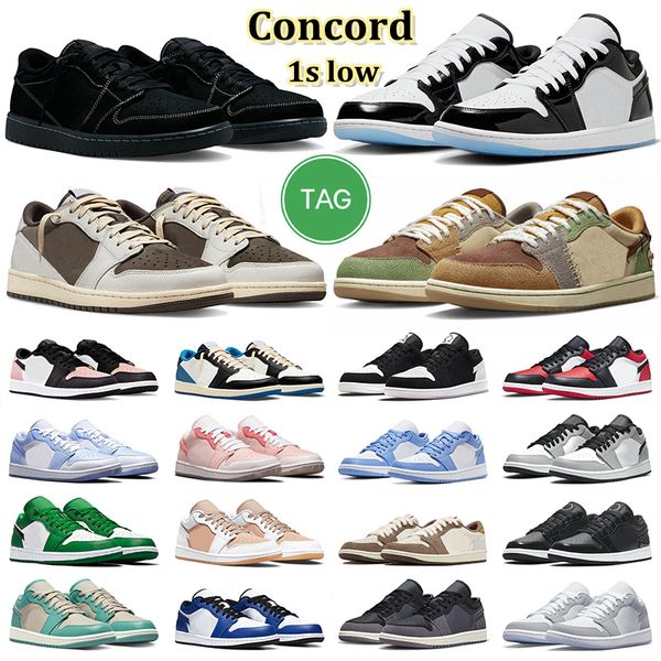

travis 1 low jumpman basketball shoes men scotts 1s reverse mocha phantom fragment concord bred shadow toe bulls year of the rabbit retro me