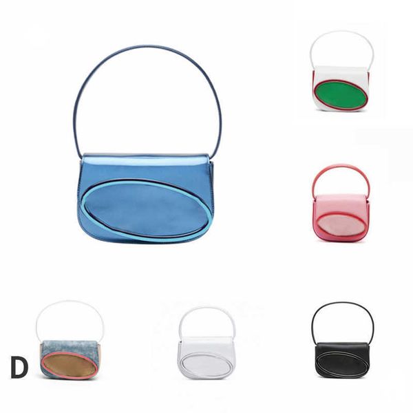 

shoulder bags d letter designer bags women handbag purse half round leather underarm flap denim crossbody bags 221008