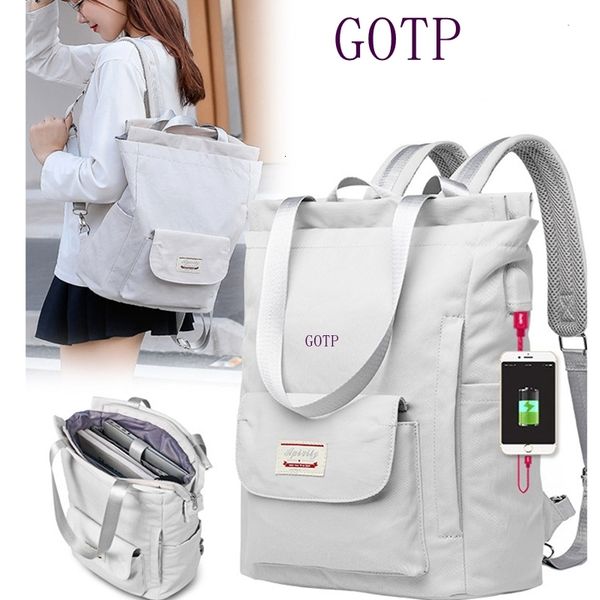 

backpack fashion women shoulder bag waterproof oxford cloth notebook 15.6 inch lapgirl schoolbag 230201