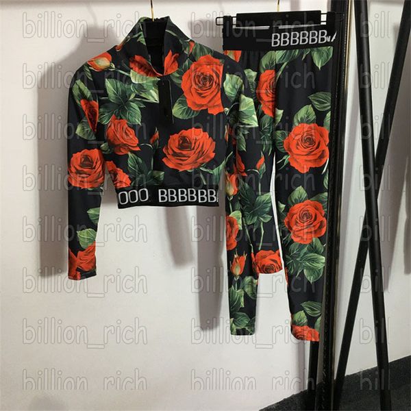 

luxury designer women tracksuits yoga t shirts leggings set sports gym legging fitness long sleeve sportswear, Black
