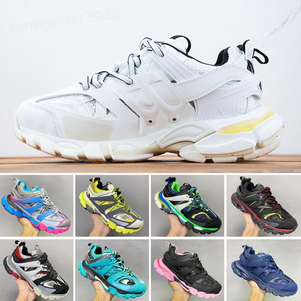 

men women casual sports shoes fashion track 3 luxury sneaker beige recycled mesh nylon sneakers r couples platform runners trainers shoe siz, White;red