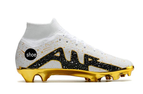 

other sporting goods zoom mercurial vapor xv elite fg men soccer shoes 15 white gold electroplating bottom waterproof knitting football shoe