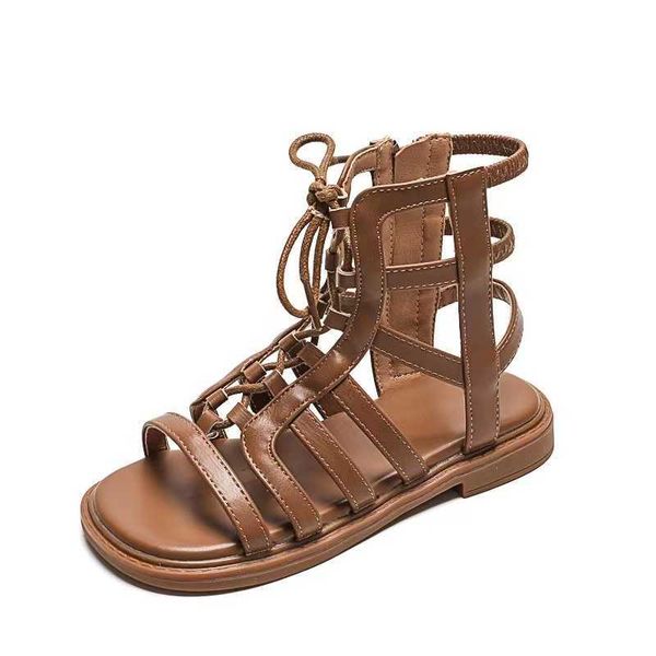 

2022 new girls children sandals for kids pretty summer princess party shoes casual bow soft bottom footwears girl f04281 0202, Black;red