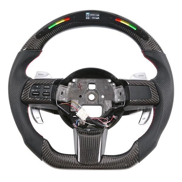 

carbon fiber customized racing wheel for mazda rx8 ii led sports steering wheel