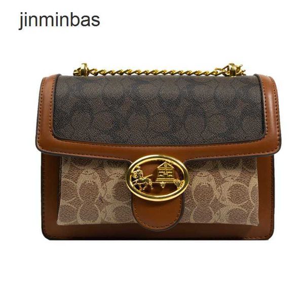 

50% discount in stores 2023 fashion bag luxury texture chain armpit small square new women's winter versatile cross body shoulderngwm