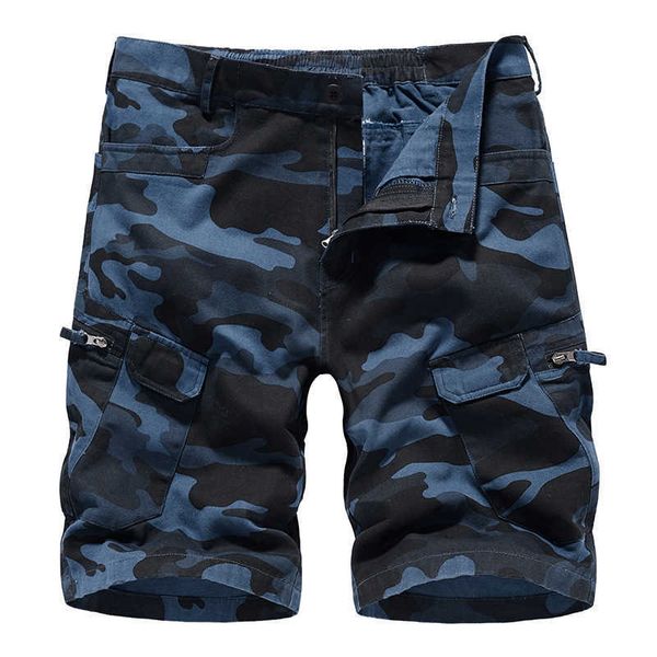 

men's shorts for 2023 summer new mens casual trouers beach green camouflage military cargo work man short pants oversize 29-40 y2302, White;black