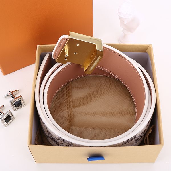 

genuine leather ladies men designers belts classic fashion luxury casual letter l smooth buckle womens mens leather belt carry with gift box, Black;brown