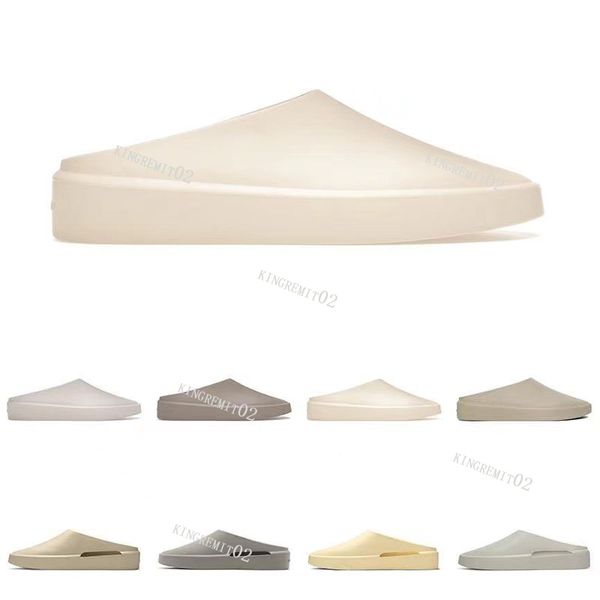 

slippers men women slide fears of god the california slip-on original sandal almond cement concrete cream slipper, Black