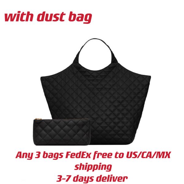 

2 in 1 icare maxi designer shopping bag in quilted lambskin with toggle closure lady tote bags featuring a removable zipped pouch 2867