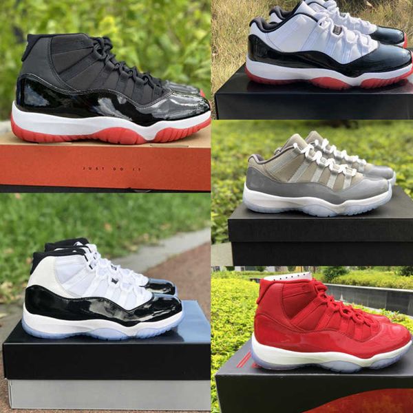 

2023 jubilee pantone bred 11 11s basketball shoes 25th anniversary gamma blue easter 45 cool grey low columbia white red sneakers l1, Black
