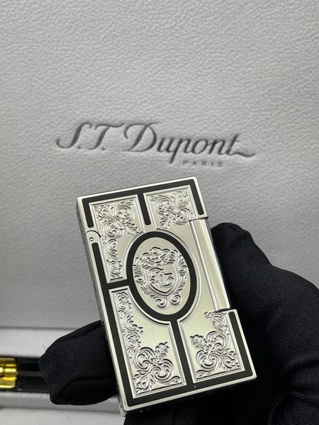

france classic gold silver flower st lighter bright sound pure copper gift with adapter other wedding favors fashion 0202-5