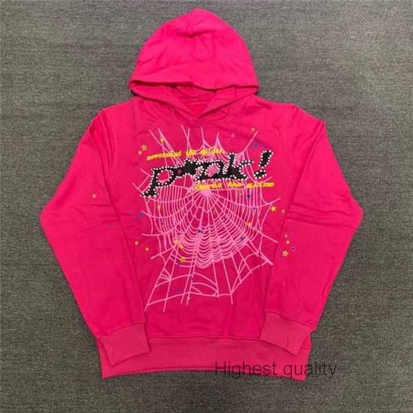 

men's hoodies yellow sp5der 555555 hooded men women white 3d foam printing web hoodie young thug pullover 31, Black