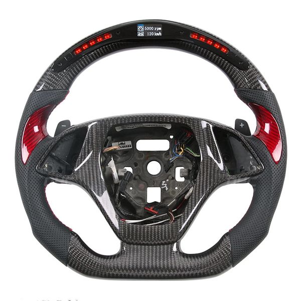 

led carbon fiber steering wheel automobile steering for corvette c7 racing wheels