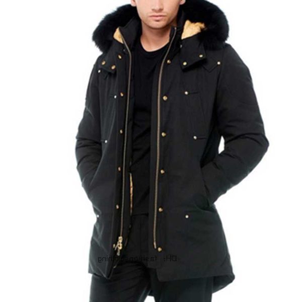 

canada winter men's down jacket stag lake hooded parkas classic warm windproof thick black and brown fur parka coats white duck mooses