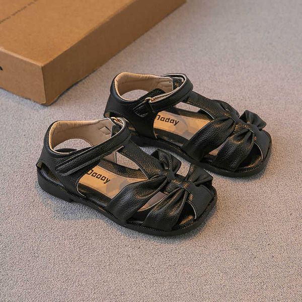 

spring summer new little princess childrens fashion beach shoes soft bottom anti-slippery pink girls sandals 0202, Black;red