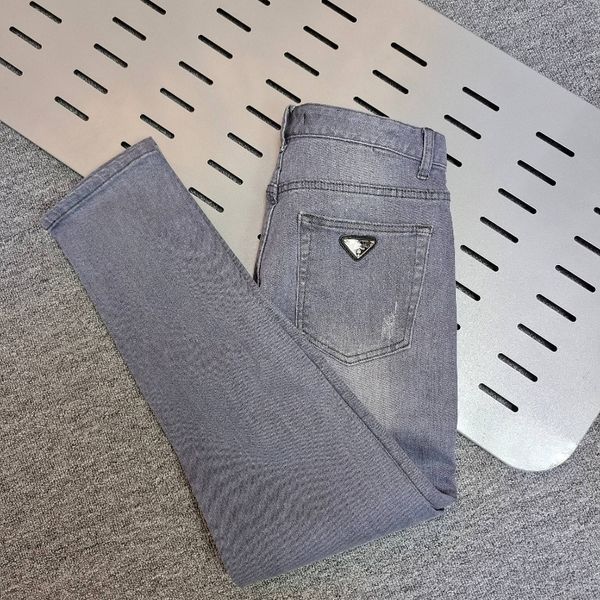

2023 beautiful mens distressed ripped skinny luxury designer jeans ~ us size 30-38 jeans ~ new quality slim motorcycle moto biker causal de, Blue