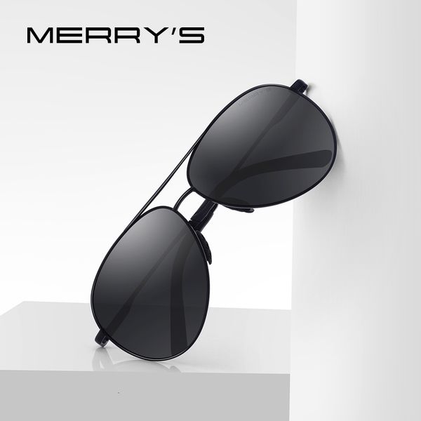 

sunglasses merrys design men classic pilot polarized driving shield night vision sun glasses uv400 protection s8601 230201, White;black