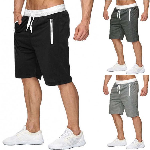 

men's shorts 2022 new summer sports fitness casual trendy fashion five-point pants clothing sweat for sweatpants y2302, White;black