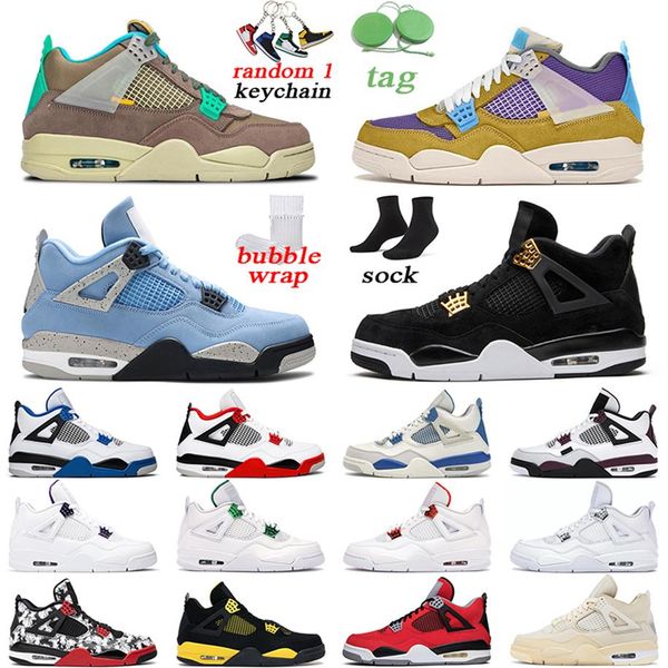 

jumpman 4 royalty mens basketball shoes 4s black cat university blue white oreo pure money men trainer273j