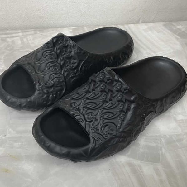 

designer sandal three dimension slides rubber slide palazzos head baroccos biggie three-dimensional men women slipper size 35-45, Black