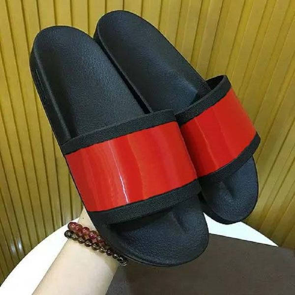 

slides designer mens women slippers summer sandal beach slide flat platform ladies home fashion shoes flip flops striped tiger bee causal sl, Black