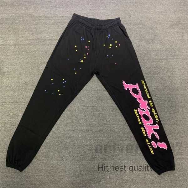 

2023 hoodies sp5der young thug 555555 angel pullover pink red hoodye pants men quality shoe sp5ders printing spider web sweatshirts 61, Black