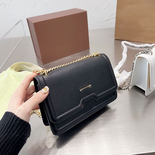 

leather crossbody bag chain flap shoulder bags fashion letter plain wallets internal credit card slot women handbags purse 20cm