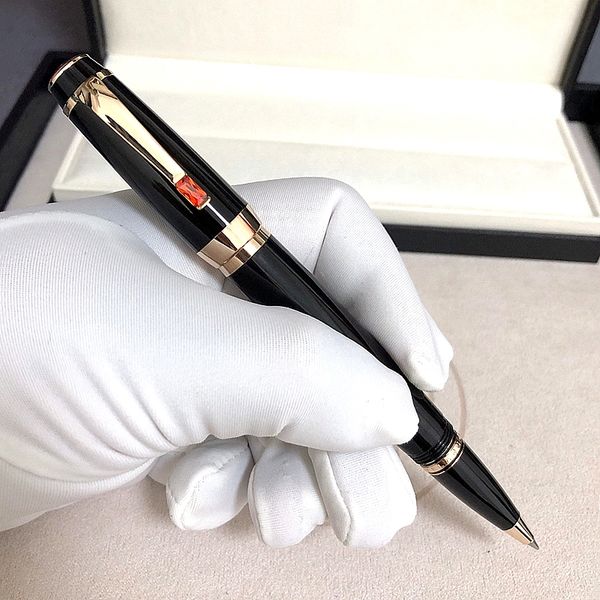 

promotion - luxury bohemies black resin rollerball pen classic 4810 nib writing fountain pen stationery school office supplies with gem and, Blue;orange