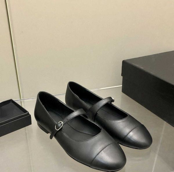 

brand casual shoes 2023 spring and summer new buckle belt round head flat bottom low shallow mouth single shoes, Black