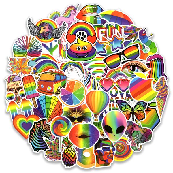 

50 pcs gay pride stickers rainbow stickers for lgbtq t01040230