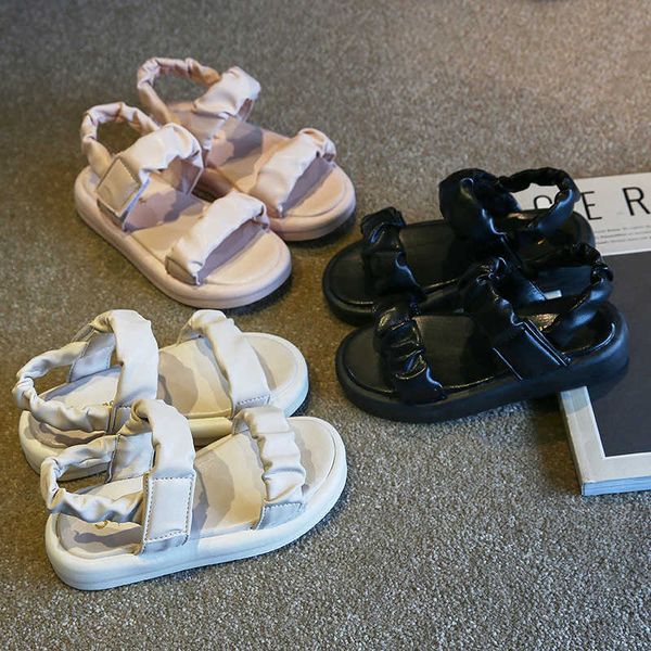 

spring summer new little beach children fashion soft sole princess sandles girls sandals children's shoes 0202, Black;red