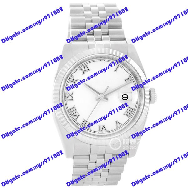 

highquality watch 2813 automatic mechanical watch 36mm white rome dial 116234 women's watch stainless steel strap sapphire glass busine, Slivery;brown