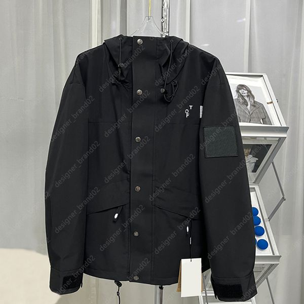 

2023 mens designer jacket outdoor windproof jacket hooded waterproof spring fall women zipper sweatshirt size s-xxl, Black;brown