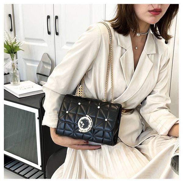 

messenger bags pu leather shoulder bags for women 2023 fashion texture chain rhomboid crossbody bags summer trend handbags phone bag hand ba