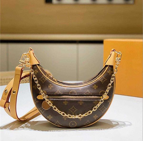 

designer bags loop bag croissant bags shoulder hobo designer bag m81098 cosmetic halfmoon baguette underarm handbag luxury brown crossbody b