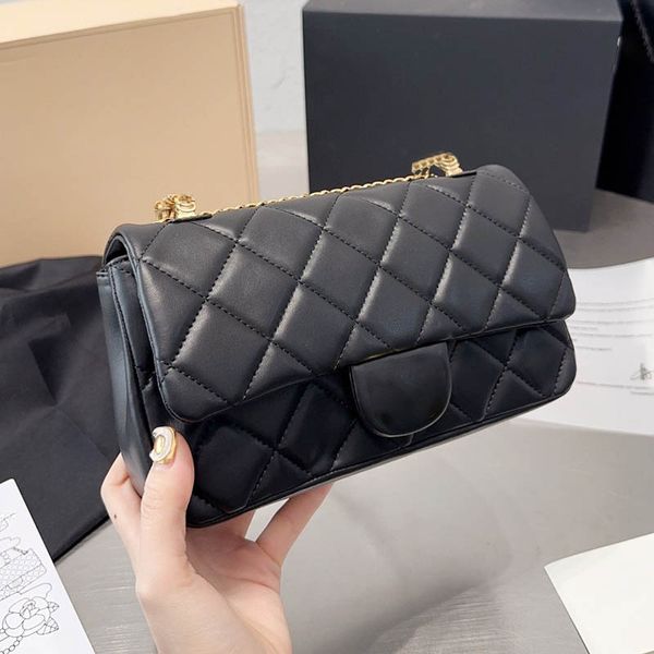 

cc bags luxury brand shoulder bags french women classic flap lambskin shoulder bag gold letter leather purses woman handbags pochettes porta