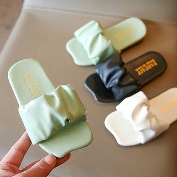 

fashion pleated ruffles girls  sweet baby girl beach slipper summer princess sandals soft bottom non-slip kids shoes 0203, Black;grey