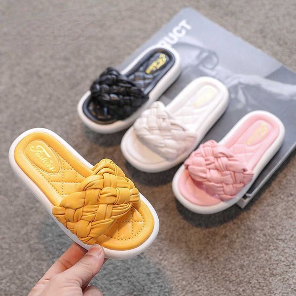 

2022 summer  flat for kids teenager casual slip-on beach shoes children girl funny slippers 0203, Black;grey
