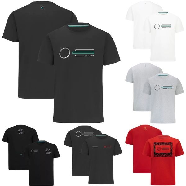 

2023 f1 car logo t-shirt formula 1 fans t-shirts fashion men's f1 short sleeve summer casual breathable quick dry jersey plus size