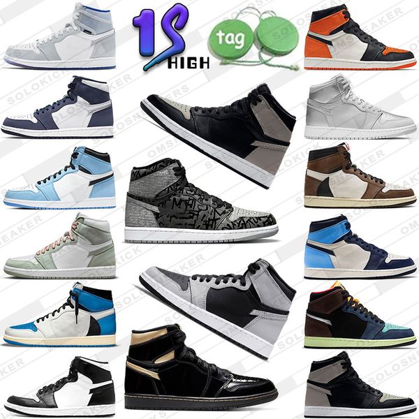 

1s 1 mens basketball shoes bred patent unc blue dark jordans1 jordan1 starfish lost found denim light bone shadow 2.0 chicago grey fog bio h