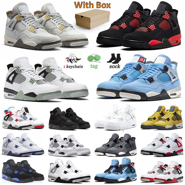 

4s red thunder basketball shoes men jumpman 4 trainers university blue pn dust tour yellow pure money seafoam what the new black cat women j