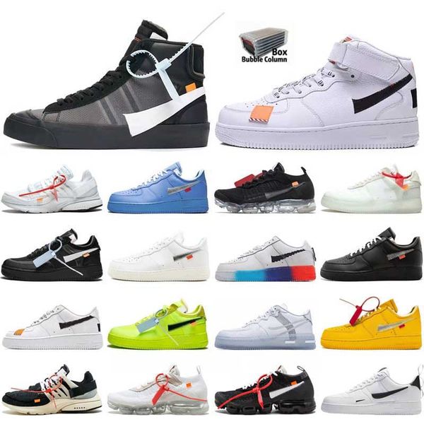 

original og offs white mens trainers running shoes platform one blazer mid 77 fly knit 90 90s 1s black cat volt wolf grey sail red off women