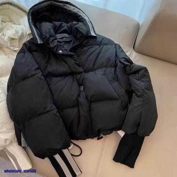 

women down-coat fashion jackets print fluorescent color parkas double sided keep warm down jacket winter detachable hood loose coats, Blue;black