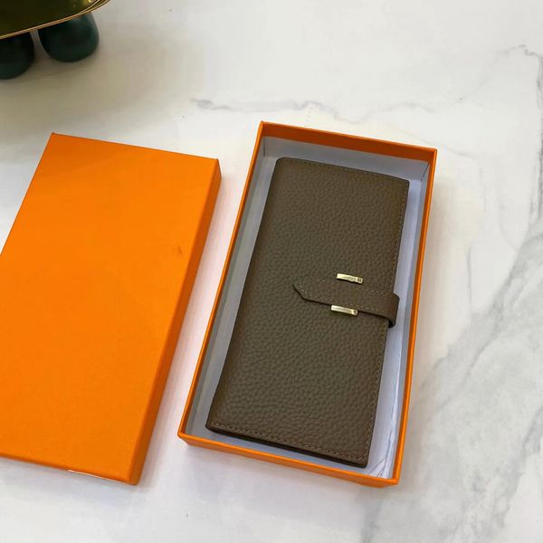 

fashion wallets card holder zippy key pouch long pochette coins luxurys designers men vintage credit card crocodile pattern metal buckle coi, Brown;gray