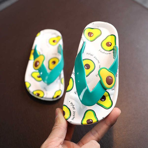 

slipper cute cartoon fruit soft sole beach shoes flip flops kids summer toddlers baby boy girl non-slip slippers sandalias 0203, Black;grey
