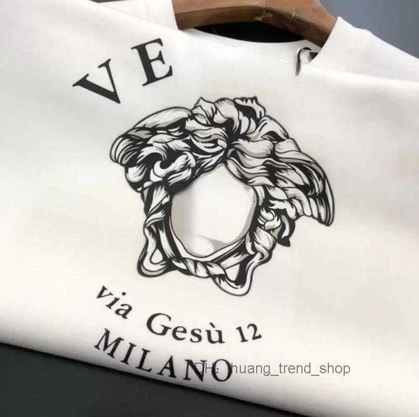 

men's hoodies sweatshirts autumn winter thin style plush slim round collar tide long sleeve medusa snake goddess print portrait1, Black