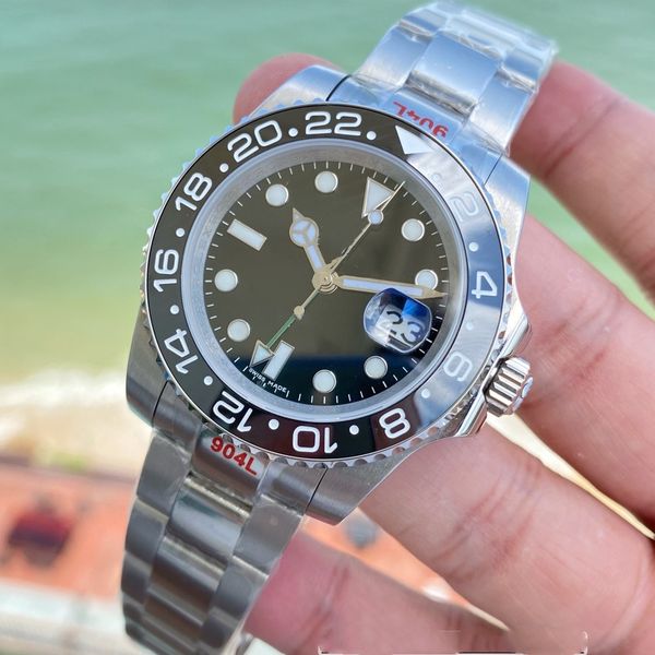 

with original box luxury mens watch automatic mechanical ceramic 41mm dial 116719 stainless steel fashion classic style luminous sapphire wr, Slivery;brown