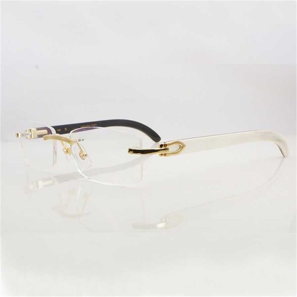 

36% off 2023 clear eye frames for men women accessories rimless natural buffalo horn carter gold transparent eyeglasses frame, White;black